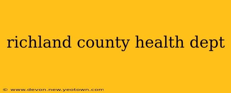 richland county health dept