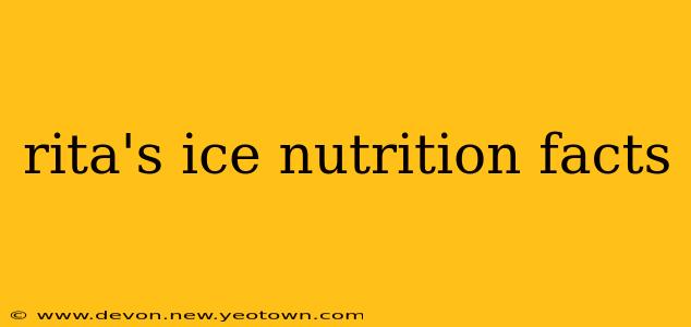 rita's ice nutrition facts