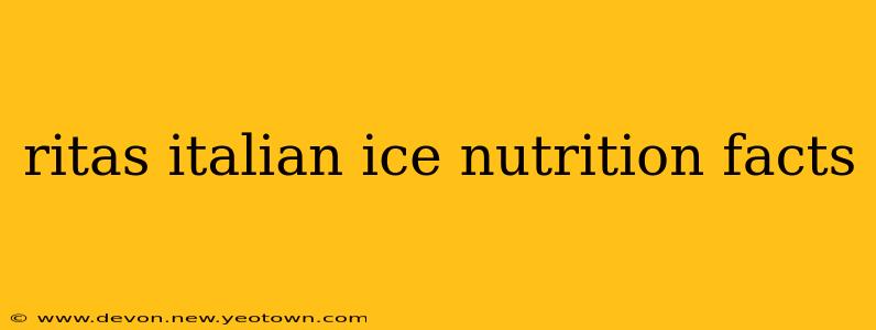 ritas italian ice nutrition facts