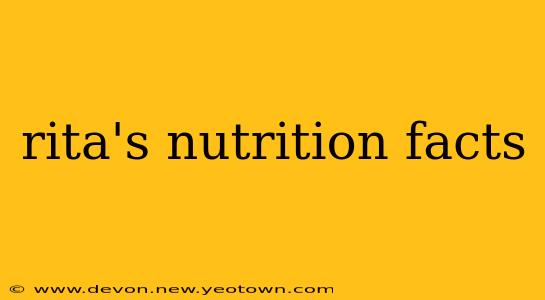 rita's nutrition facts