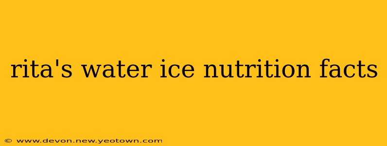 rita's water ice nutrition facts