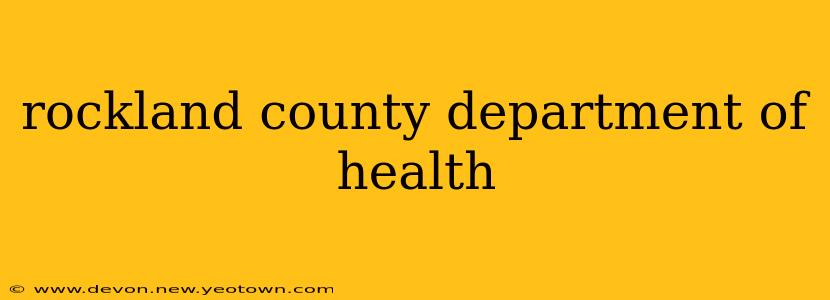 rockland county department of health