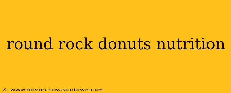 round rock donuts nutrition