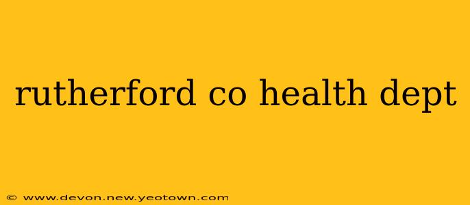 rutherford co health dept