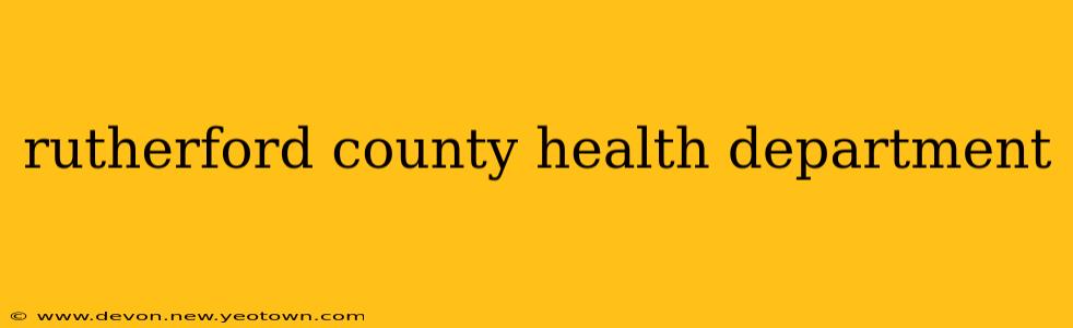 rutherford county health department