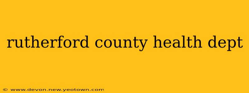 rutherford county health dept