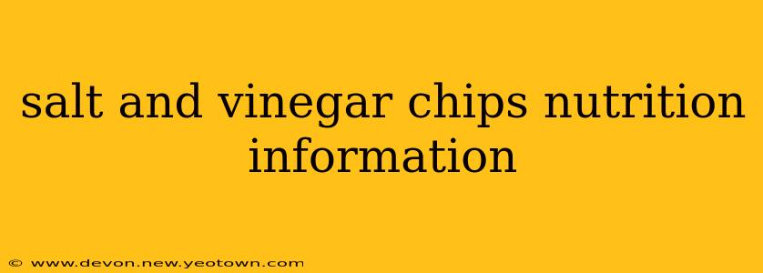 salt and vinegar chips nutrition information