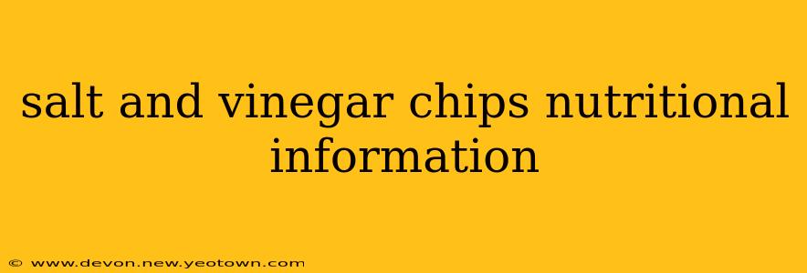 salt and vinegar chips nutritional information