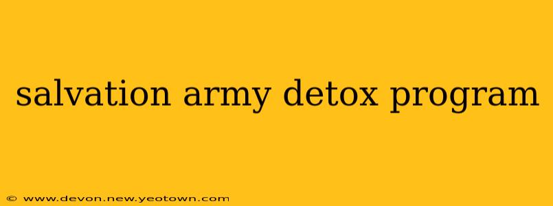 salvation army detox program