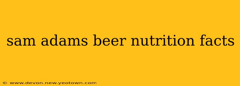 sam adams beer nutrition facts
