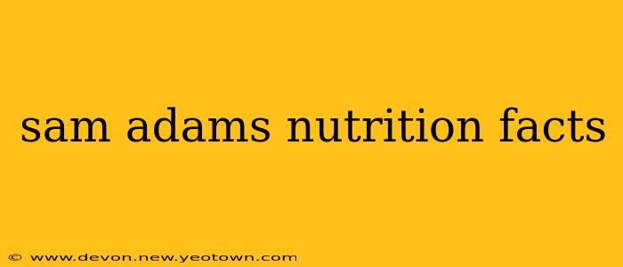sam adams nutrition facts