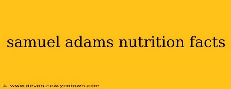samuel adams nutrition facts