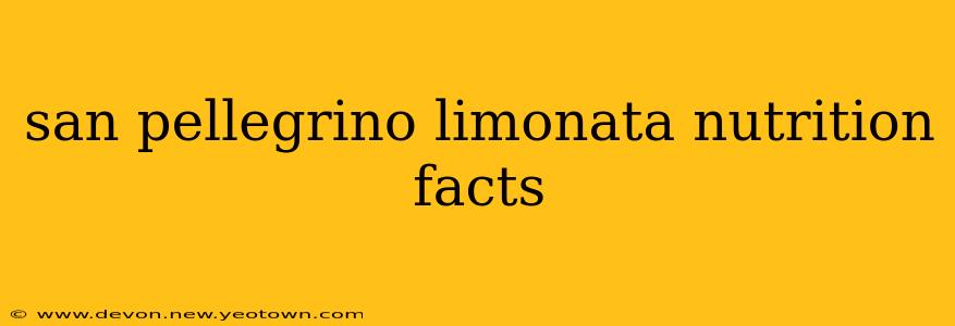 san pellegrino limonata nutrition facts