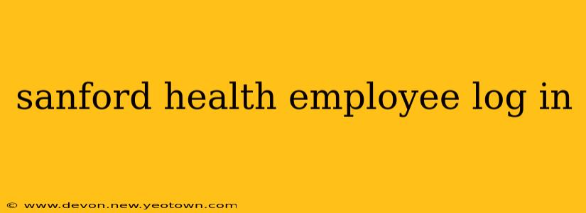 sanford health employee log in