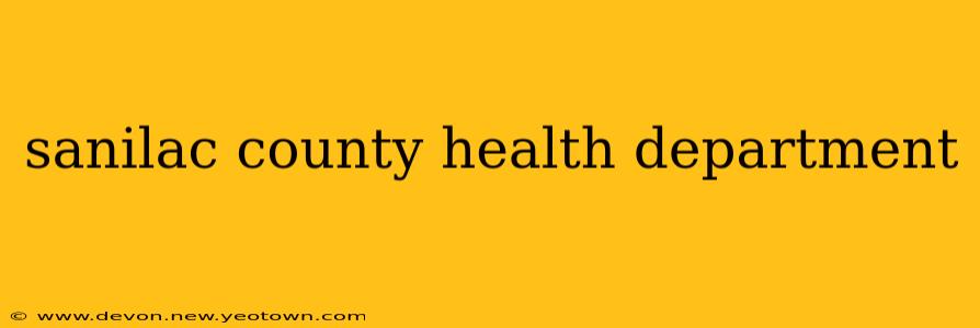 sanilac county health department