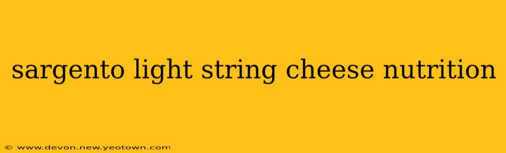 sargento light string cheese nutrition