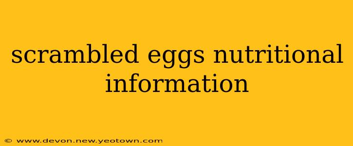 scrambled eggs nutritional information