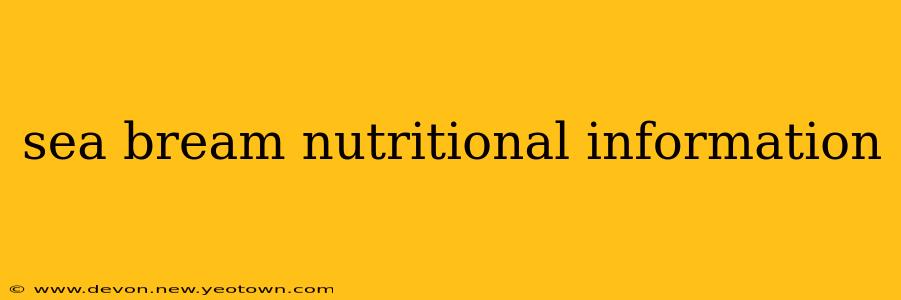 sea bream nutritional information
