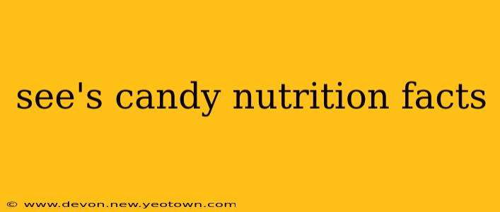 see's candy nutrition facts