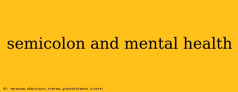 semicolon and mental health