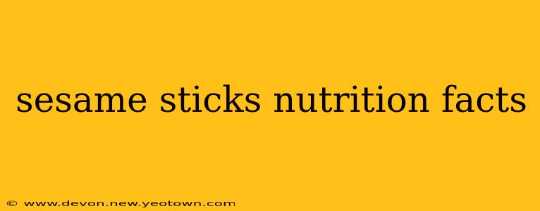 sesame sticks nutrition facts
