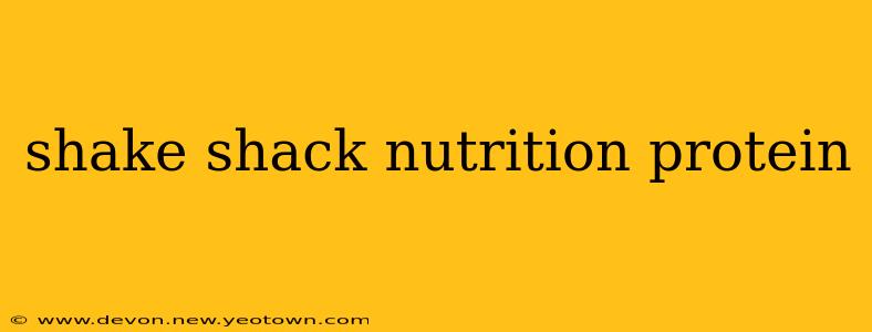 shake shack nutrition protein