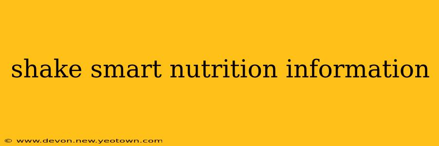 shake smart nutrition information
