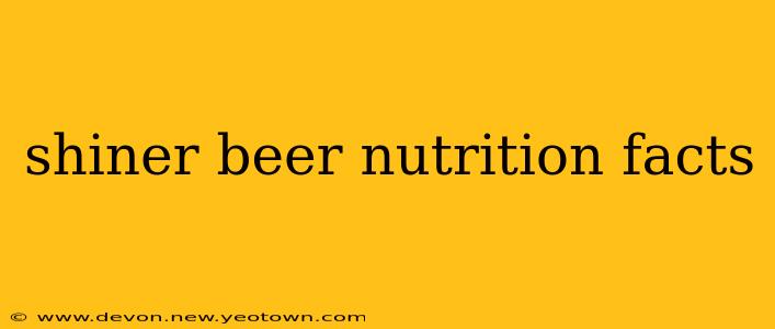 shiner beer nutrition facts