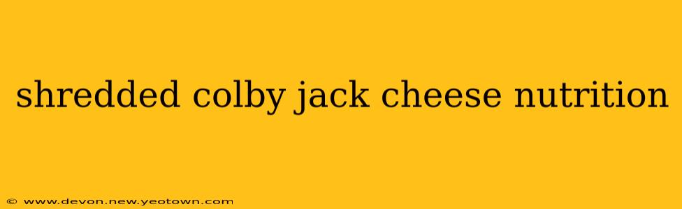 shredded colby jack cheese nutrition