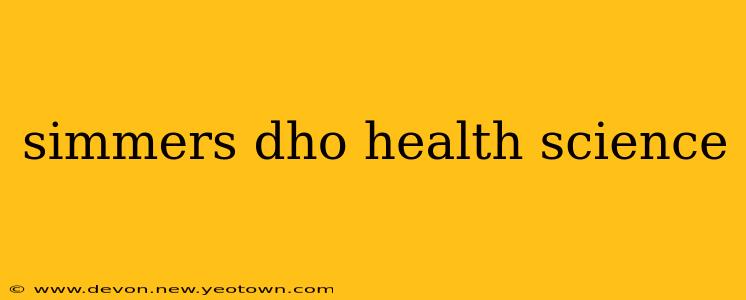 simmers dho health science
