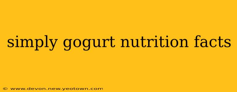 simply gogurt nutrition facts