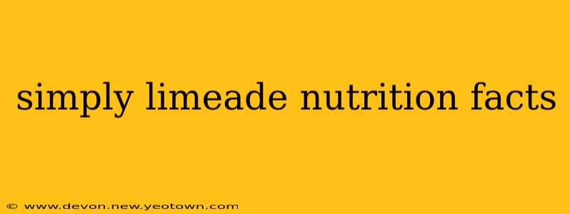 simply limeade nutrition facts