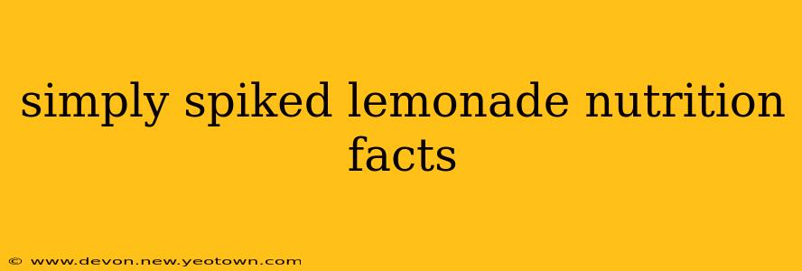 simply spiked lemonade nutrition facts