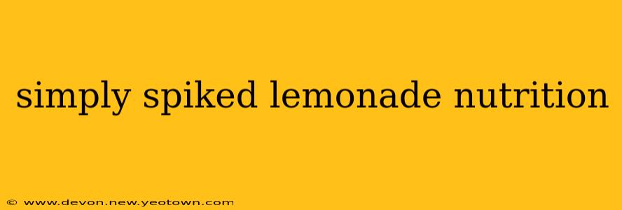 simply spiked lemonade nutrition