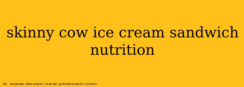 skinny cow ice cream sandwich nutrition