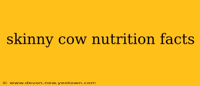 skinny cow nutrition facts
