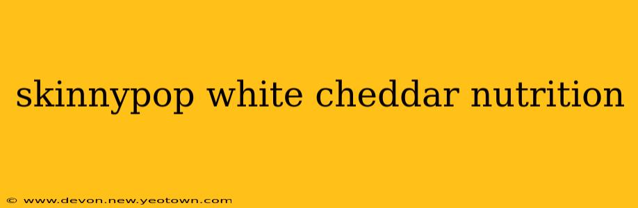 skinnypop white cheddar nutrition