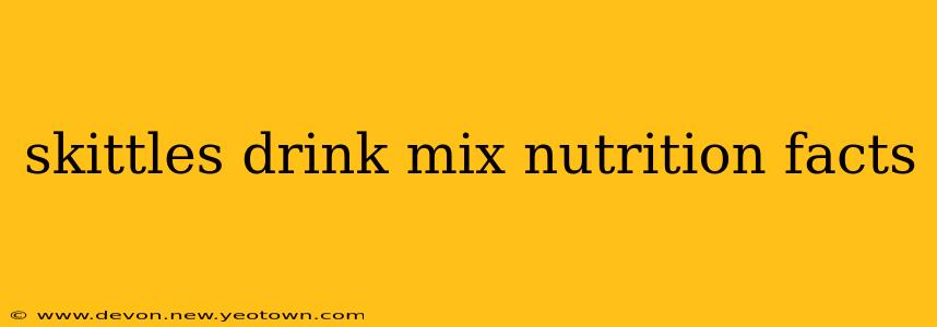 skittles drink mix nutrition facts