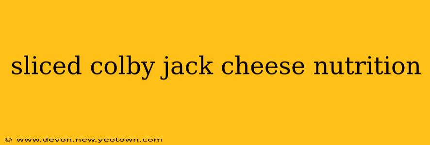 sliced colby jack cheese nutrition