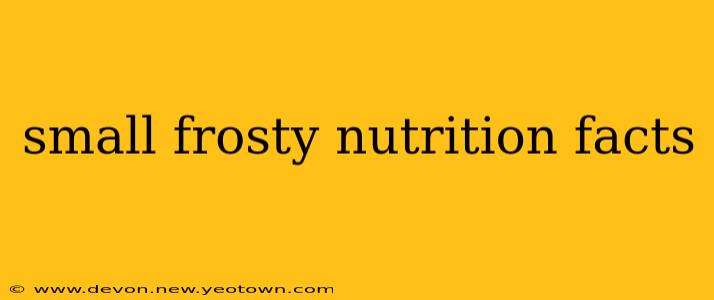 small frosty nutrition facts