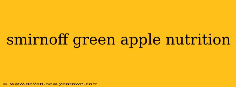 smirnoff green apple nutrition