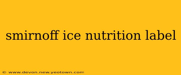 smirnoff ice nutrition label