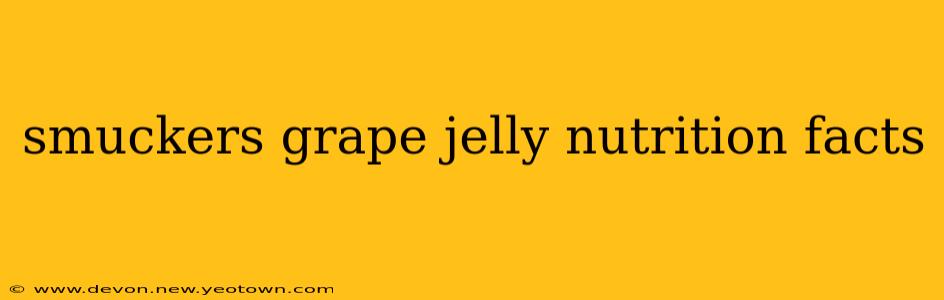 smuckers grape jelly nutrition facts
