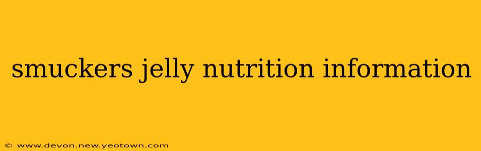 smuckers jelly nutrition information