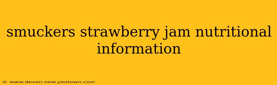 smuckers strawberry jam nutritional information