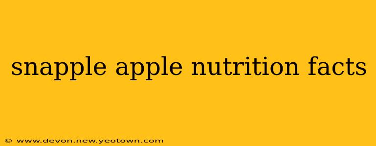 snapple apple nutrition facts