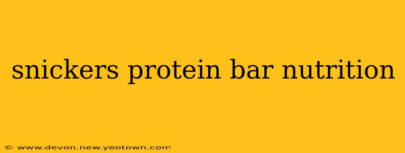 snickers protein bar nutrition