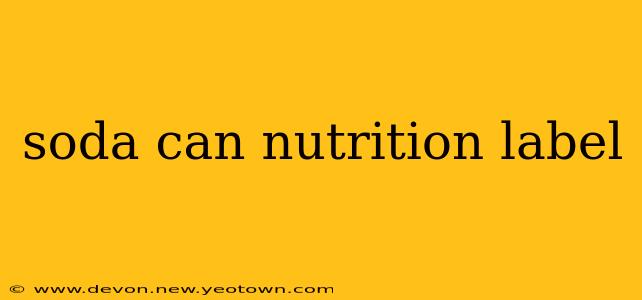 soda can nutrition label