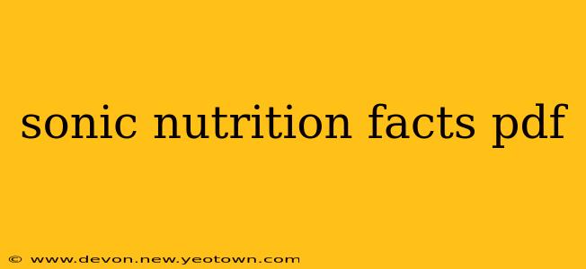 sonic nutrition facts pdf