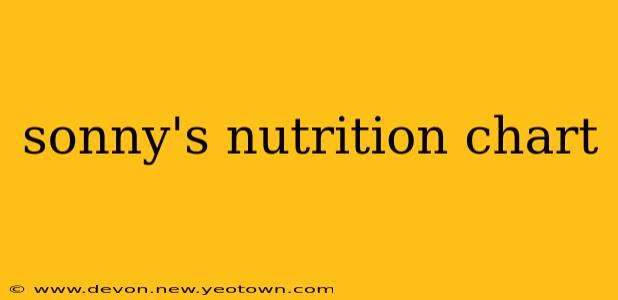 sonny's nutrition chart